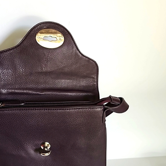 Suede Brand Turn Lock Crossbody Bag - Picture 12 of 15